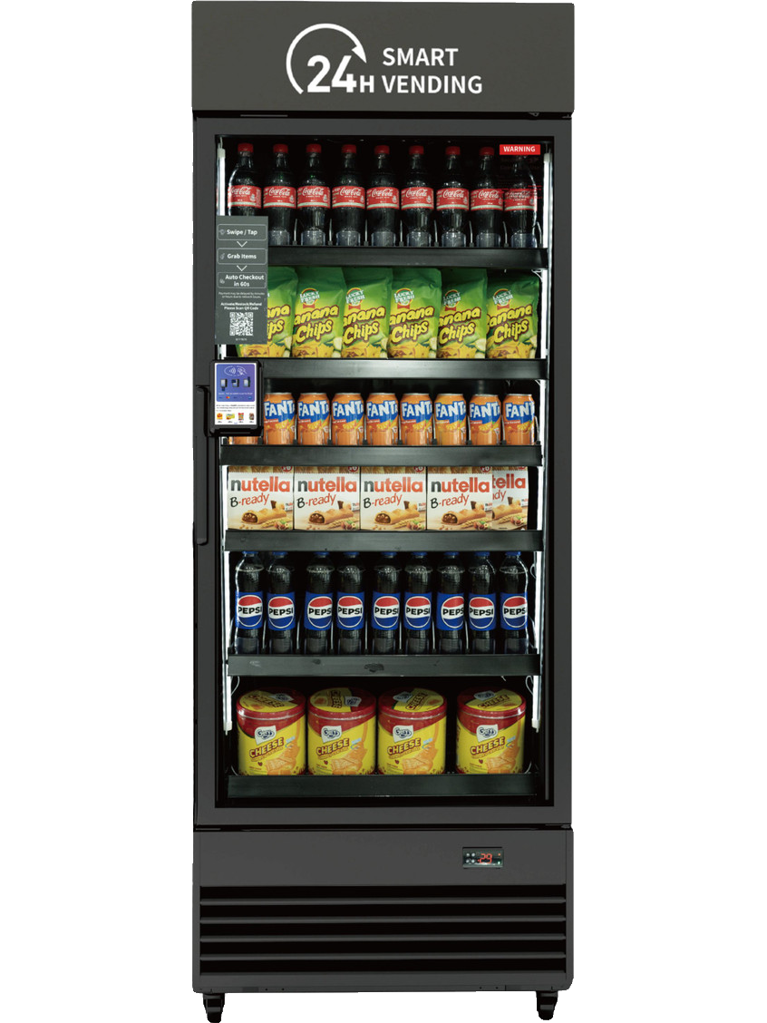 HAHA AI Vending Pro 542 smart cooler - bestselling grab and go AI vending machine